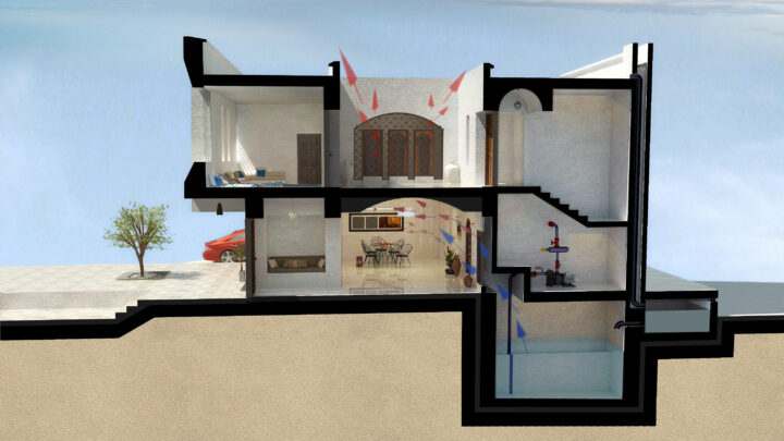 Coupe du projet Villa Borj Sfax